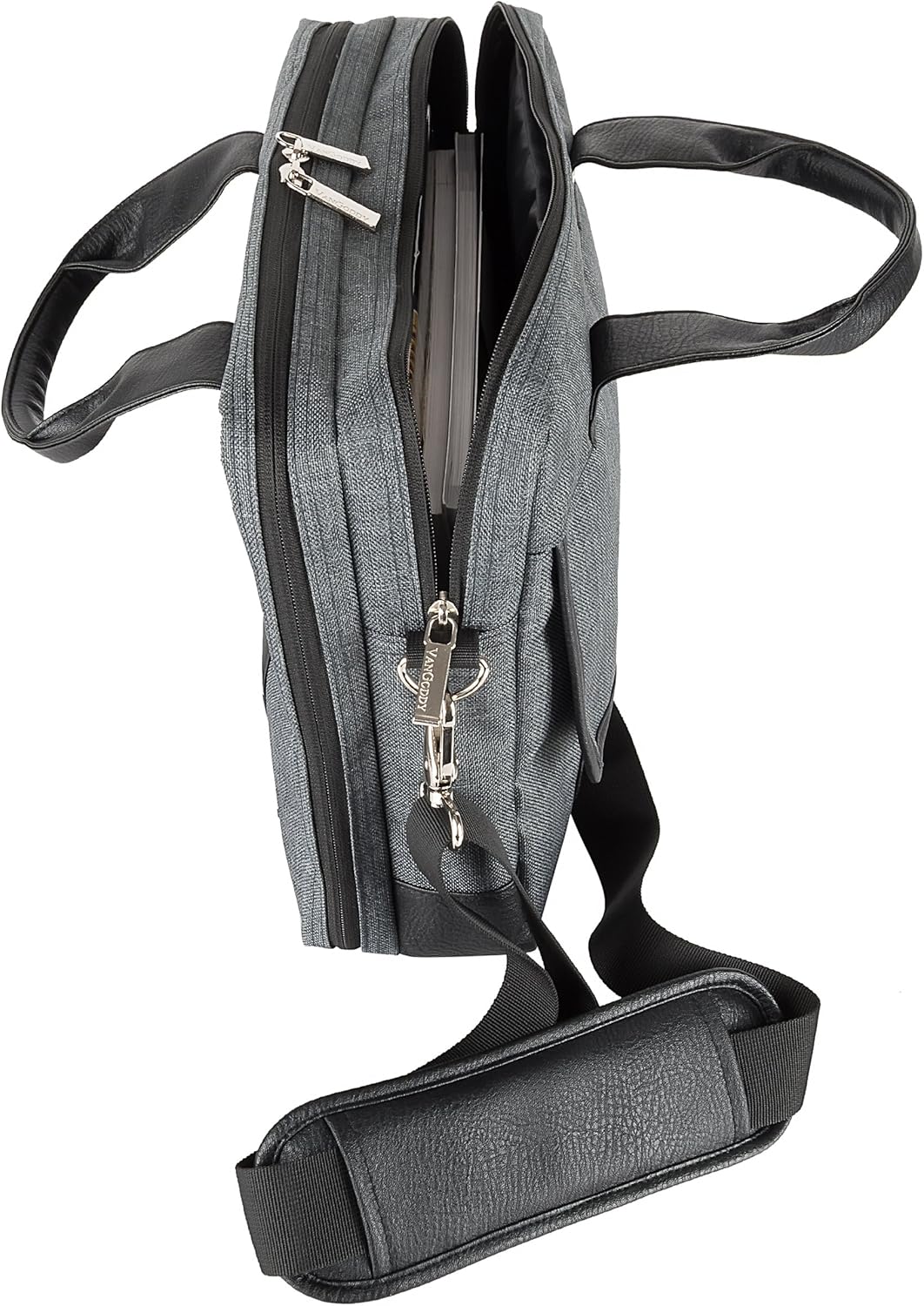 Black Grey Laptop Briefcase Bag 12-inch for Dell 3195 11.6" 5310 13", Chromebook 11 3189 3180 3000, XPS 13 9310 9305