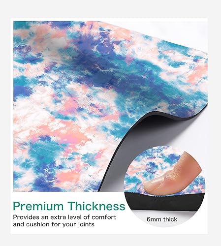 Miniatura 3 de Tapete de yoga antideslizante TPE para hombres y mujeres, tapete de entrenamiento grueso con correa de transporte, tapetes de fitness para