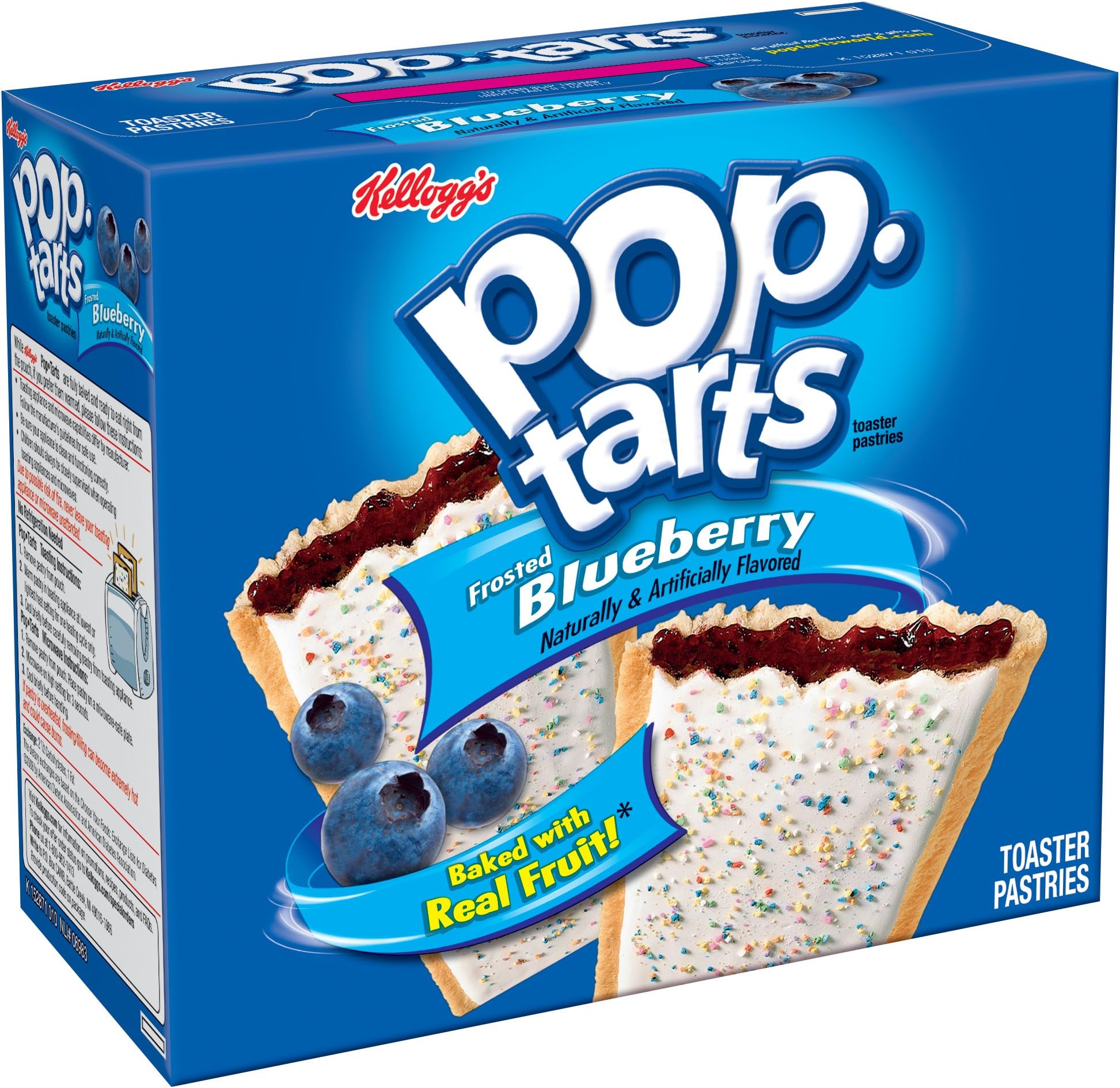 Pop-Tarts Breakfast Toaster Pastries, Frosted Blueberry Flavored, 22 oz (12 Count)