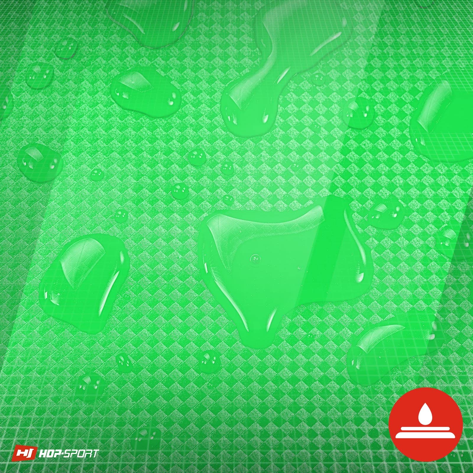 Hop-Sport składana mata gimnastyczna – miękka mata podłogowa do domu 180 x 60 x 5 cm – mata do fitnessu, mata gimnastyczna z uchwytami do noszenia i zapięciem na rzepy, grubość 4 cm/5 cm