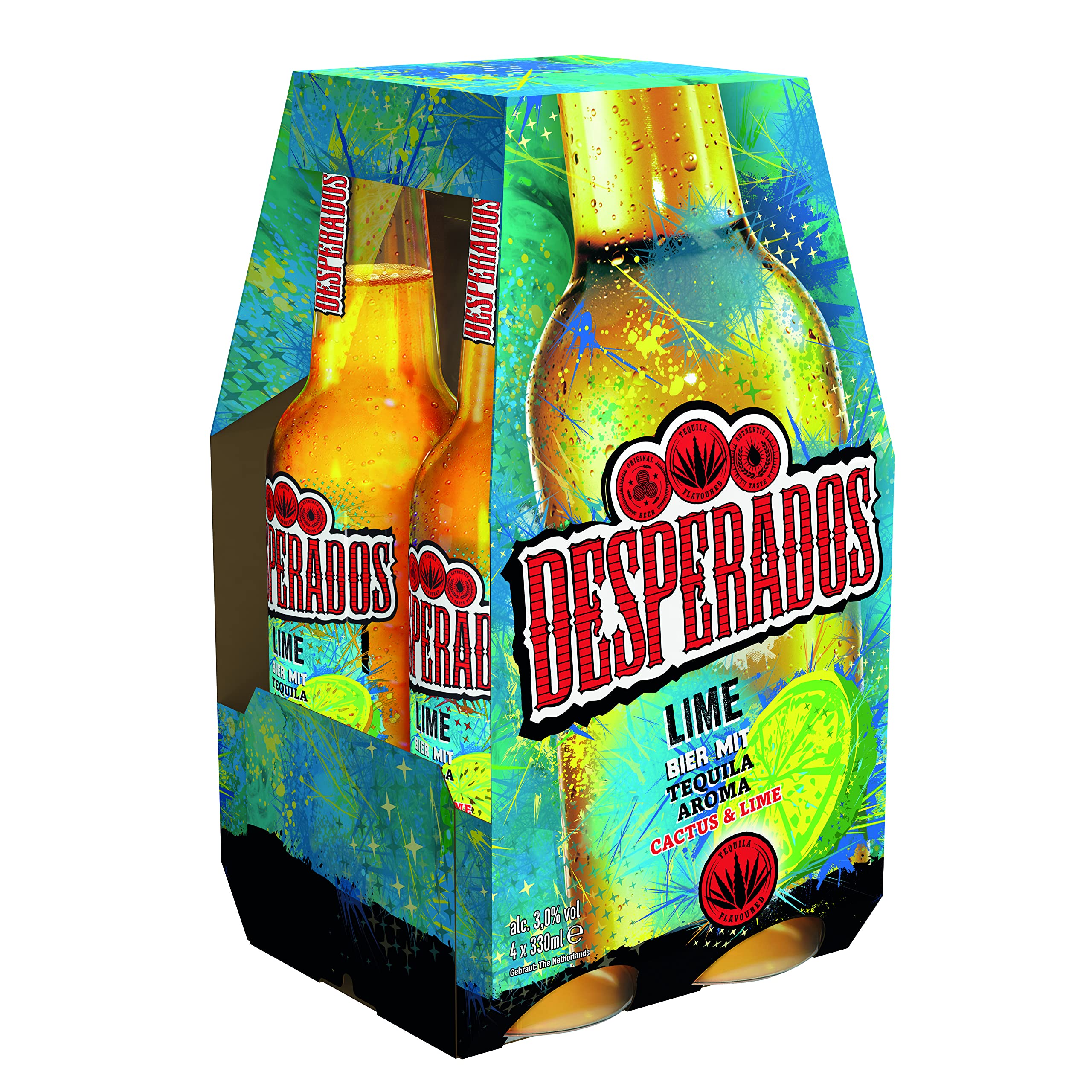 Desperados Lime 4 x 0.33 L Reusable : Amazon.de: Grocery