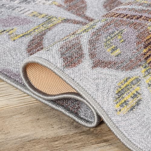 Miniatura 4 de Superior Alfombra antideslizante para interiores, decoración de suelo bohemia, alfombra floral para sala de estar, dormitorio, oficina, entrada,