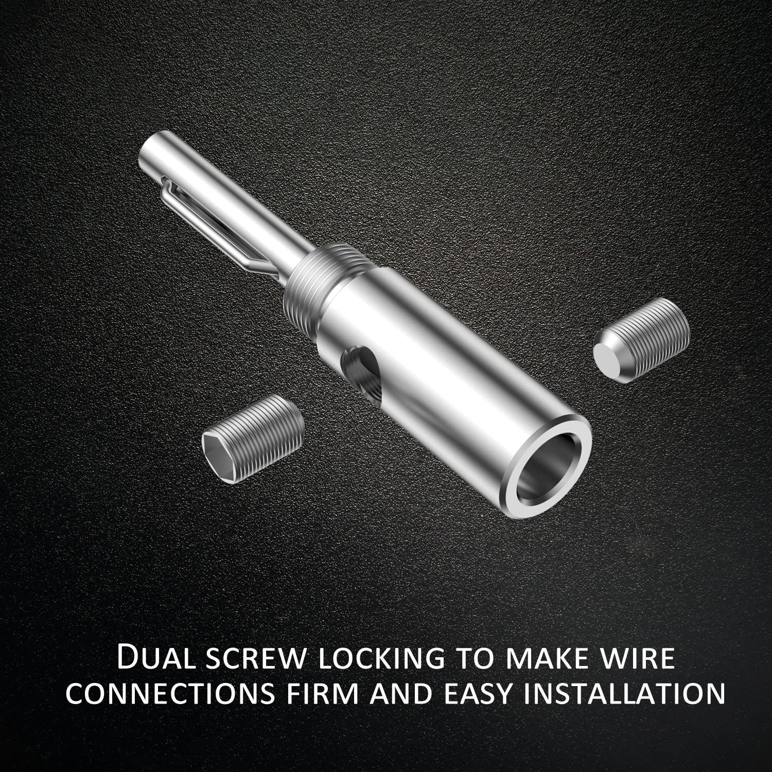 Viborg 8 Pz Banana Plug Argentati – Connettori HiFi A Vite Per Cavi Diffusori, 4mm, Per Amplificatori E Home Theater