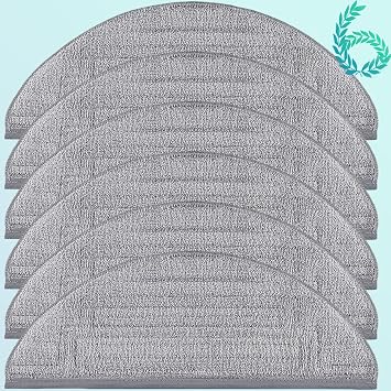 6 Pack Mop Cloth Pads Replacement for Roborock S8 Pro Ultra Robot Vacuum, Upgraded Reusable Microfiber Dual Sonic Mopping Pad Accessories