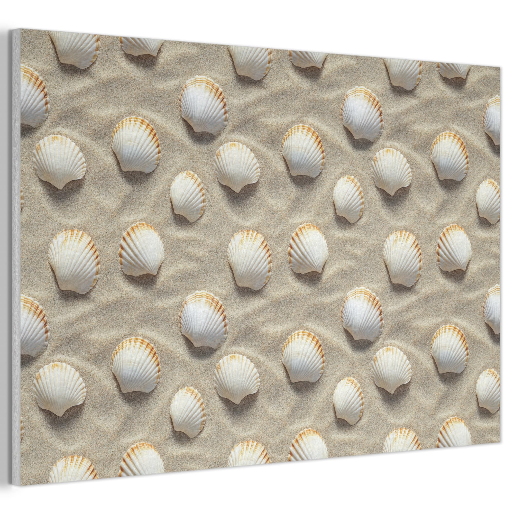 MuchoWow© Felt Panel 90x60 cm Room Style Piece Wallfillers Visual Display Decoration Wall Art Shells - Sand - Maritime
