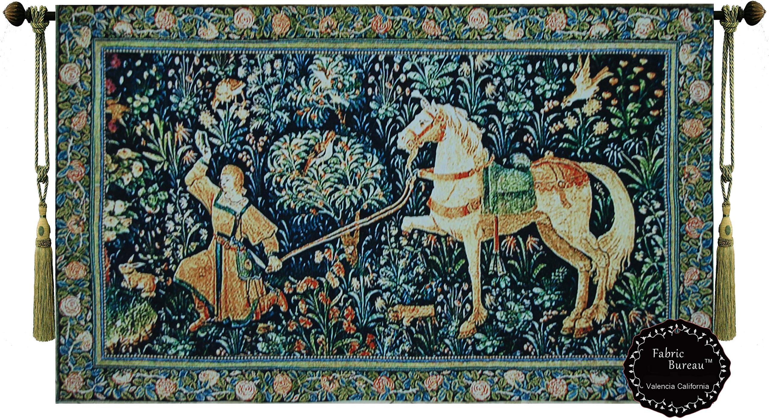 Beautiful Saint Eligius a Patron Saint of Horses Size 30"X51" Tapestry Jacquard Woven Wall Hanging Tapestry Medieval (Yw74a)