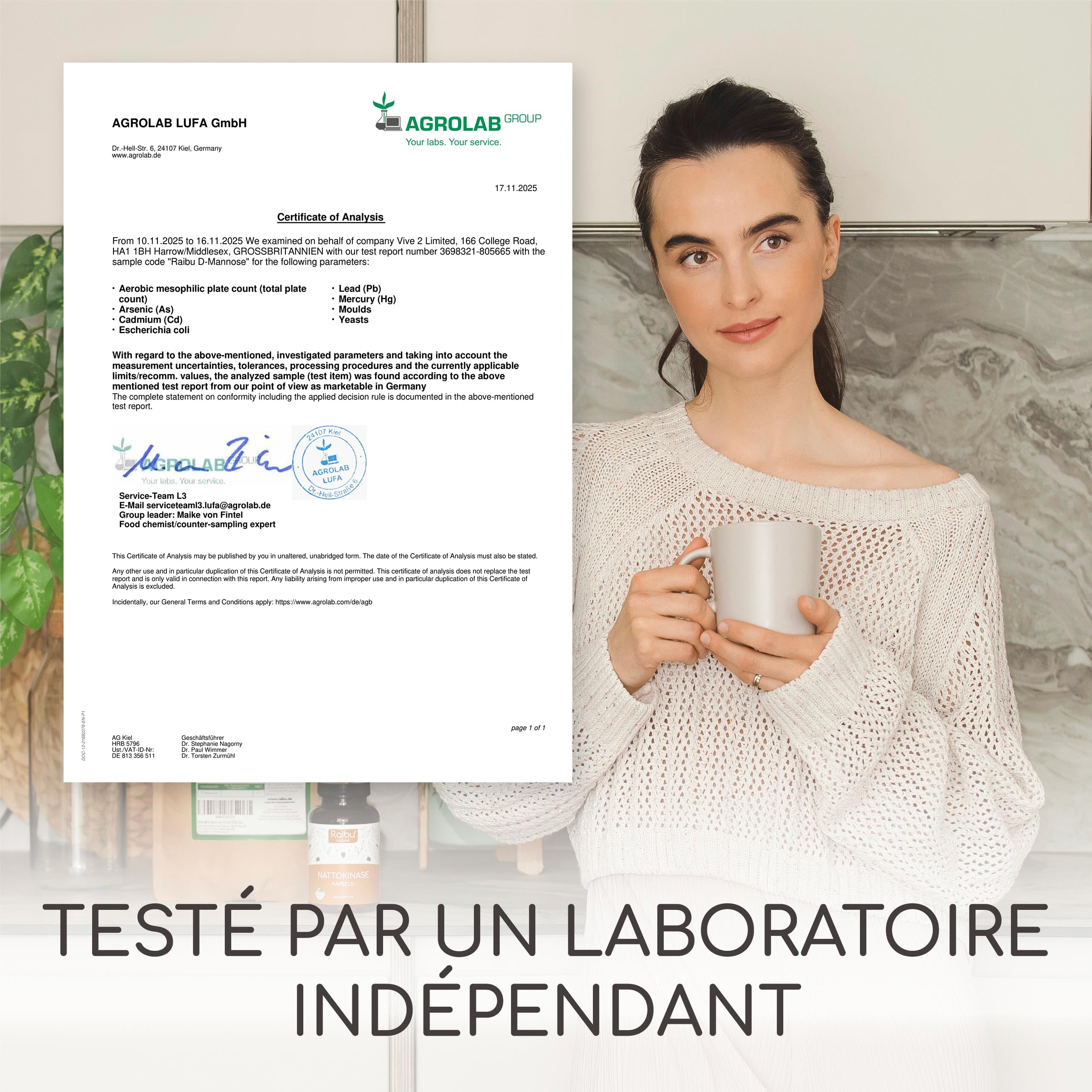 Raibu D-Mannose Poudre 250 g - Plus de 4 Mois - 2000 mg par Dose D Mannose Poudre - Cuillère de Dosage Incluse - Pur & Végétalien