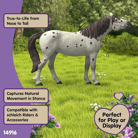 Schleich Horse Club - Knabstrupper Gelding Figure - Realistic Horse Toys for Girls and Boys - Equestrian Imaginative Play Figurines - Kids Ages 5+ | 14916