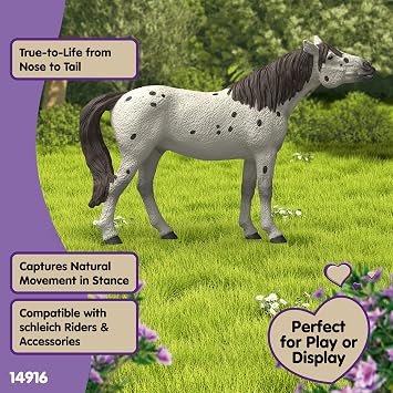 Schleich Horse Club - Knabstrupper Gelding Figure - Realistic Horse Toys for Girls and Boys - Equestrian Imaginative Play Figurines - Kids Ages 5+ | 14916