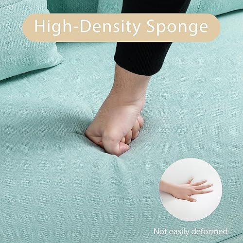 Miniatura 7 de JAMFLY Juego de sofá para sala de estar de 47 pulgadas, sofá biplaza pequeño, sofá biplaza para espacios pequeños, dormitorio, oficina, apartamento