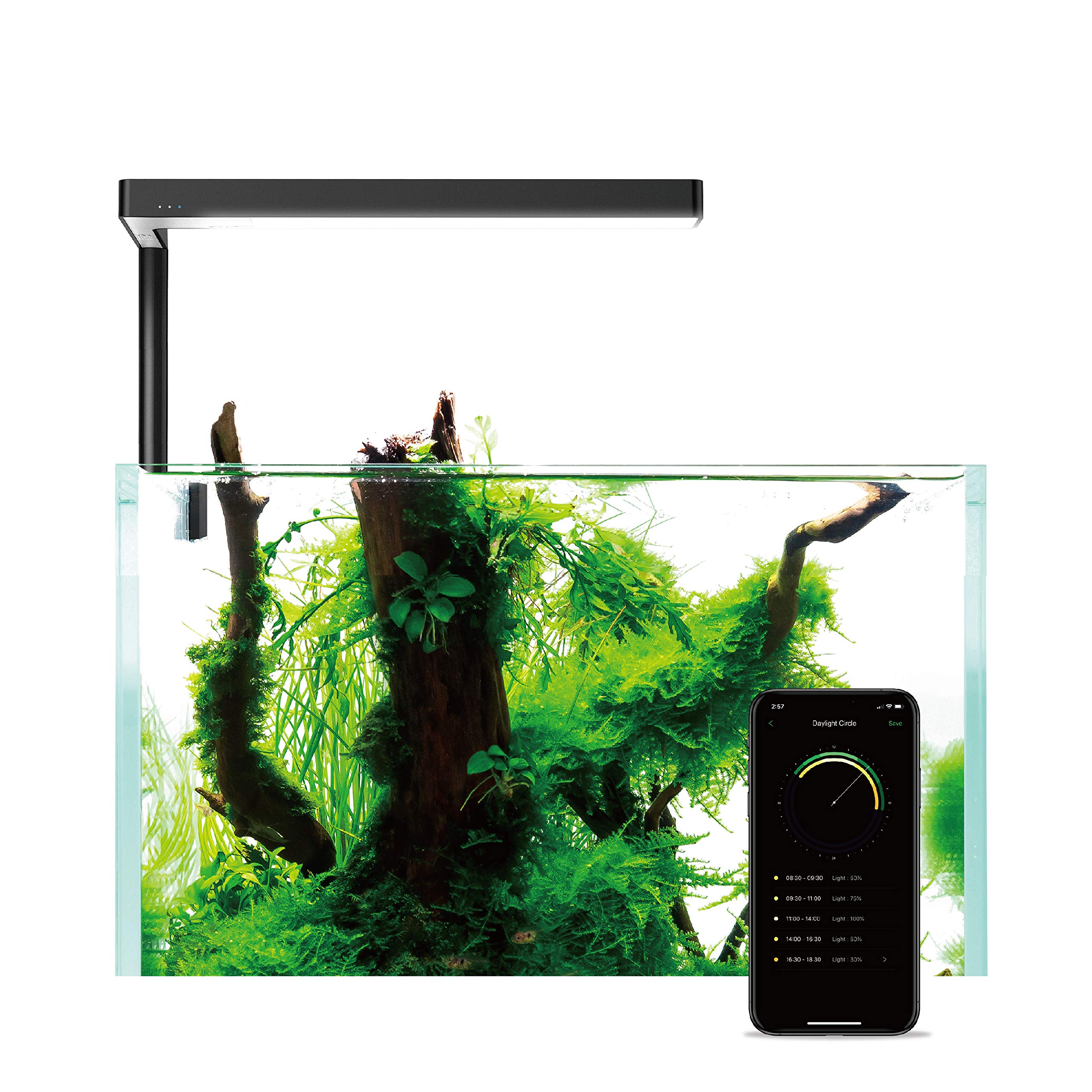 ONF Flat Nano Plus Nano Aquarium Light, Small Tank Light with Bluetooth