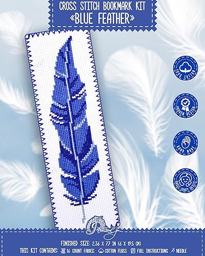 Vista 17 de Povitrulya Kits de Punto de Cruz Contado para Adultos o Niños "Cactus" - Divertido Kit de Marcapáginas de Bordado a Mano DIY