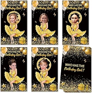 Birthday Scratch Party Off Game, Who Has The Birthday Girl Scratch Off Celebrity Games Cards, 41 Pcs Black Gold Birthday Scratch Off Cards for Family Friends, Birthday Party Games for Adults
