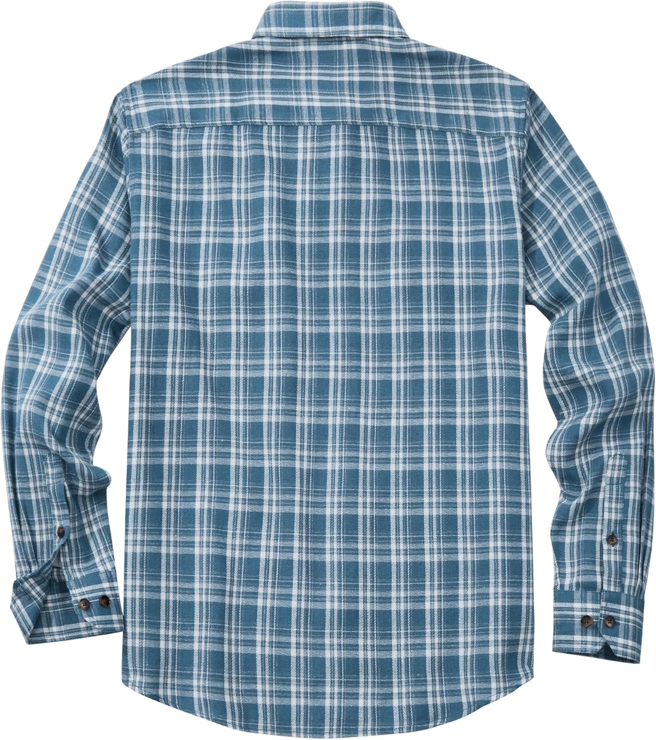 Alimens & Gentle Men's Flannel Shirt Long Sleeve Plaid Button Down Shirts Jacket Casual Work Outdoor Camp with Pockets - Image 3