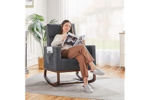 Comfy and Stylish Yaheetech Glider Rocking Chair for Nursing and Relaxation