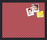 Vista 343 de PinPix Tablero de anuncios de corcho de 20 x 14 pulgadas. Este tablero decorativo enmarcado viene con diseño de círculos B W y un marco negro