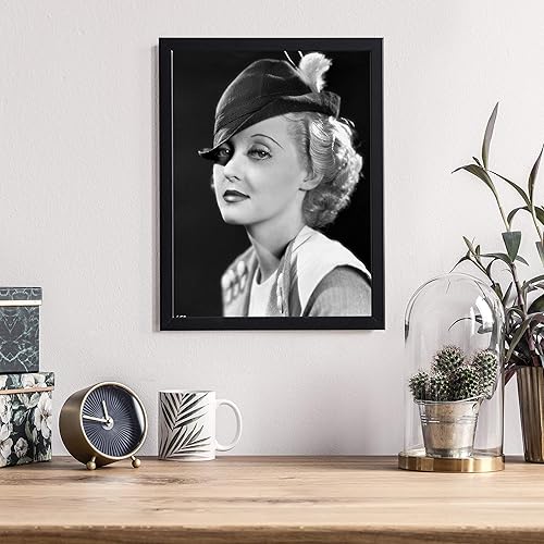 Miniatura 2 de Bette Davis Retrato en sombrero de lana negra y camisa de chaleco blanco con impresión de fotos Marcel Waves (8 x 10)