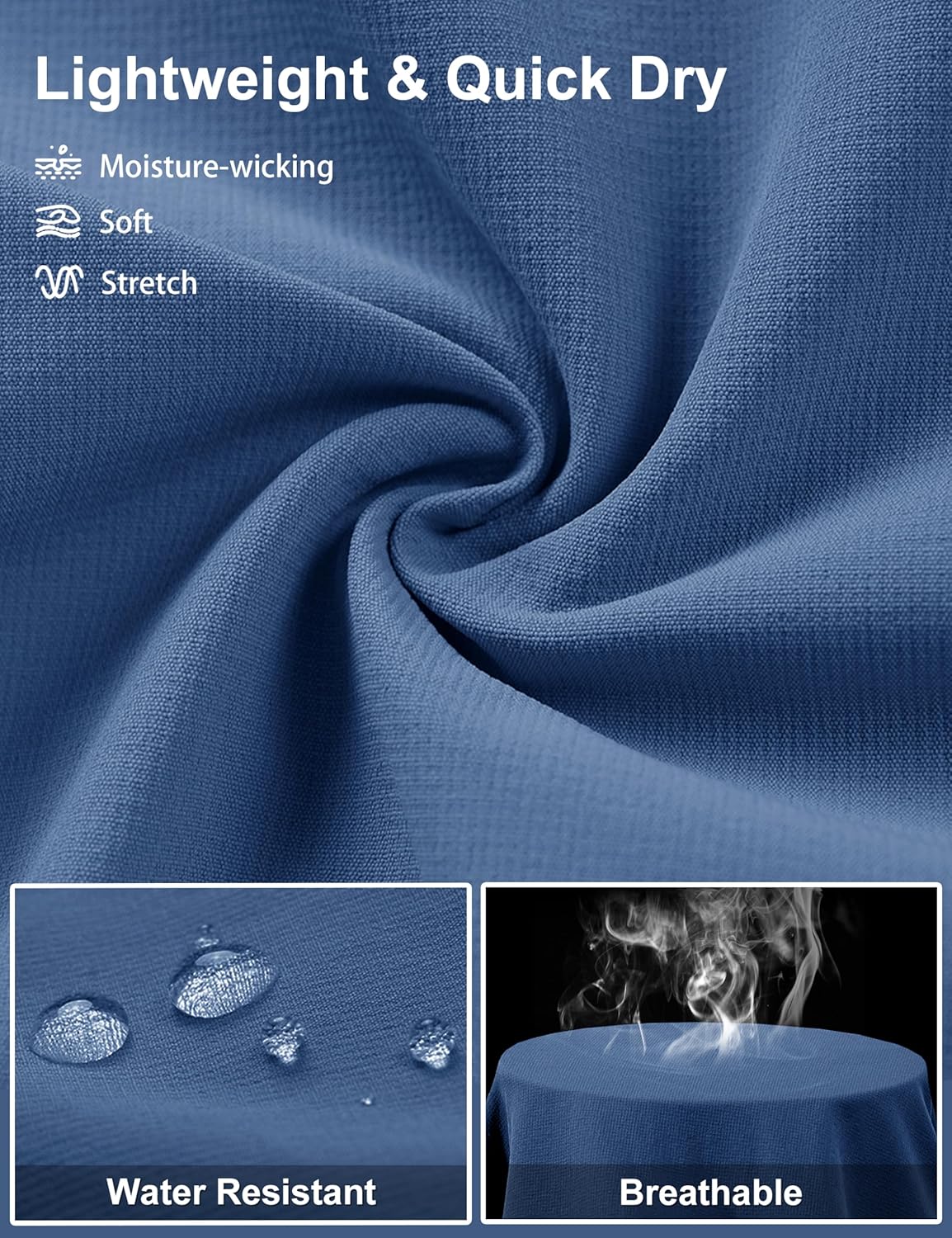 TACVASEN Men's Hiking Cargo Shorts 10" Quick Dry Lightweight Stretch Dress Shorts Outdoor Golf Travel with 5 Pockets - Image 7