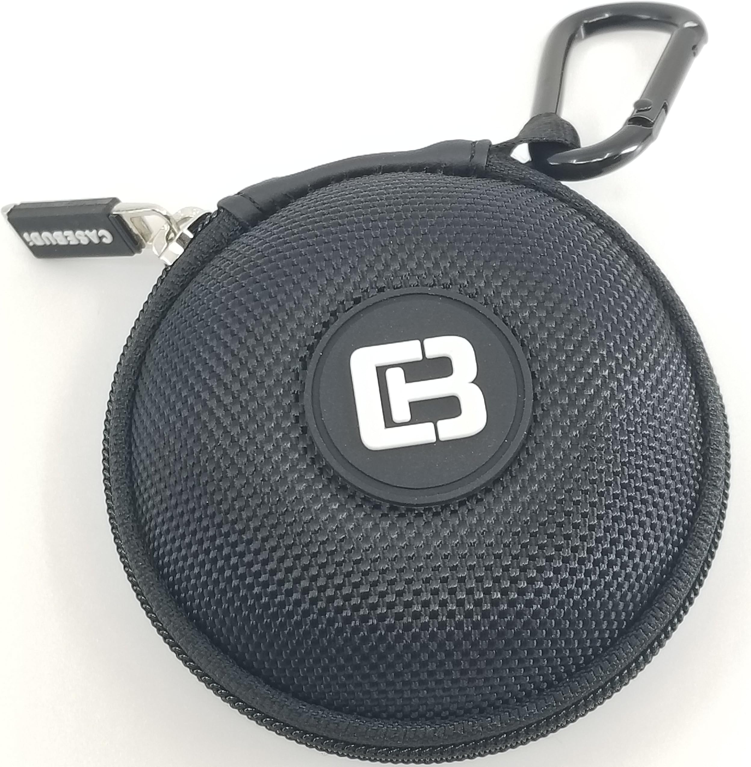 Black - Small case for your Earbuds, iPod Shuffle, iPod Nano, iPhone Charger, Coins, or small Bluetooth headset