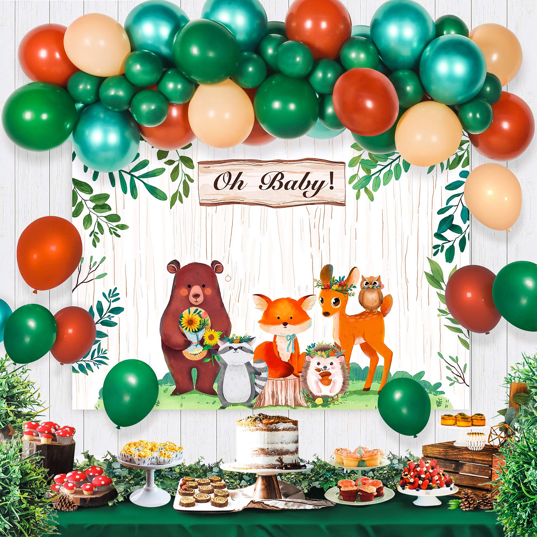 Buy Hombae Woodland Baby Shower Decorations for Boy, Woodland Creatures