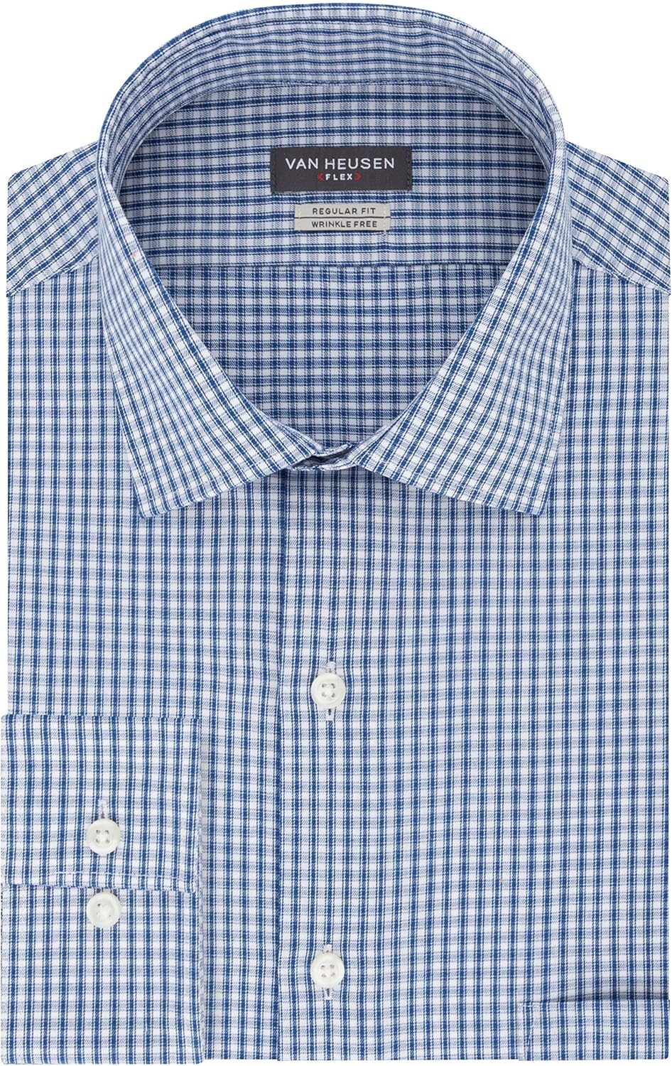 Van Heusen Men's Dress Shirt Regular Fit Flex Collar Check - Image 3