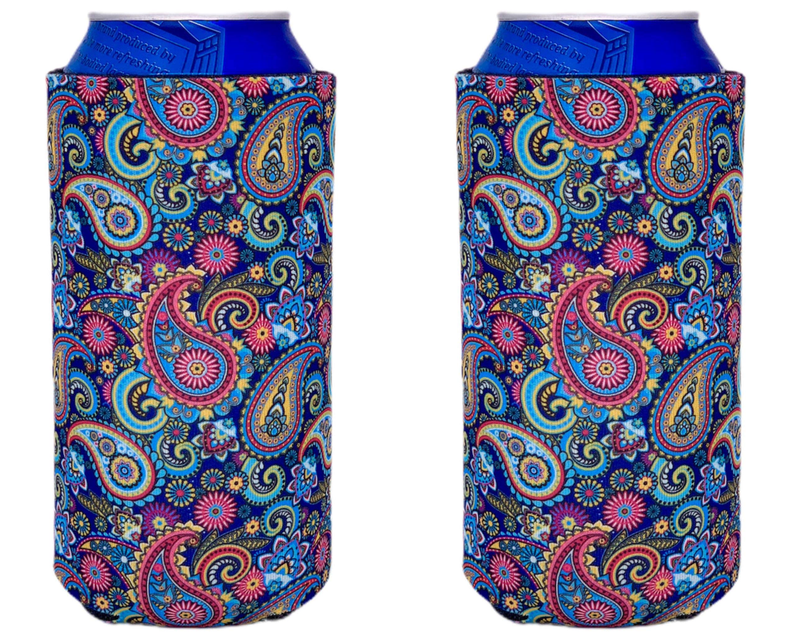 Paisley Pattern 16 oz. Can Coolie (2 Pack)