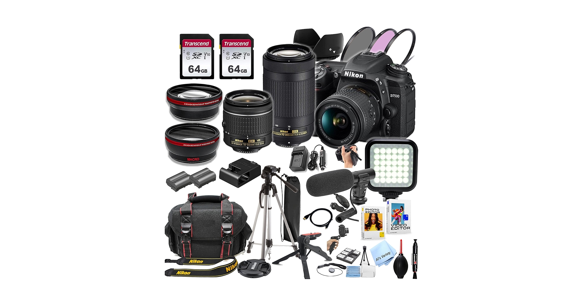 【付属品多数】Nikon D7500 Amazon.com : Nikon D7500 DX-Format Digital SLR w/AF-P DX