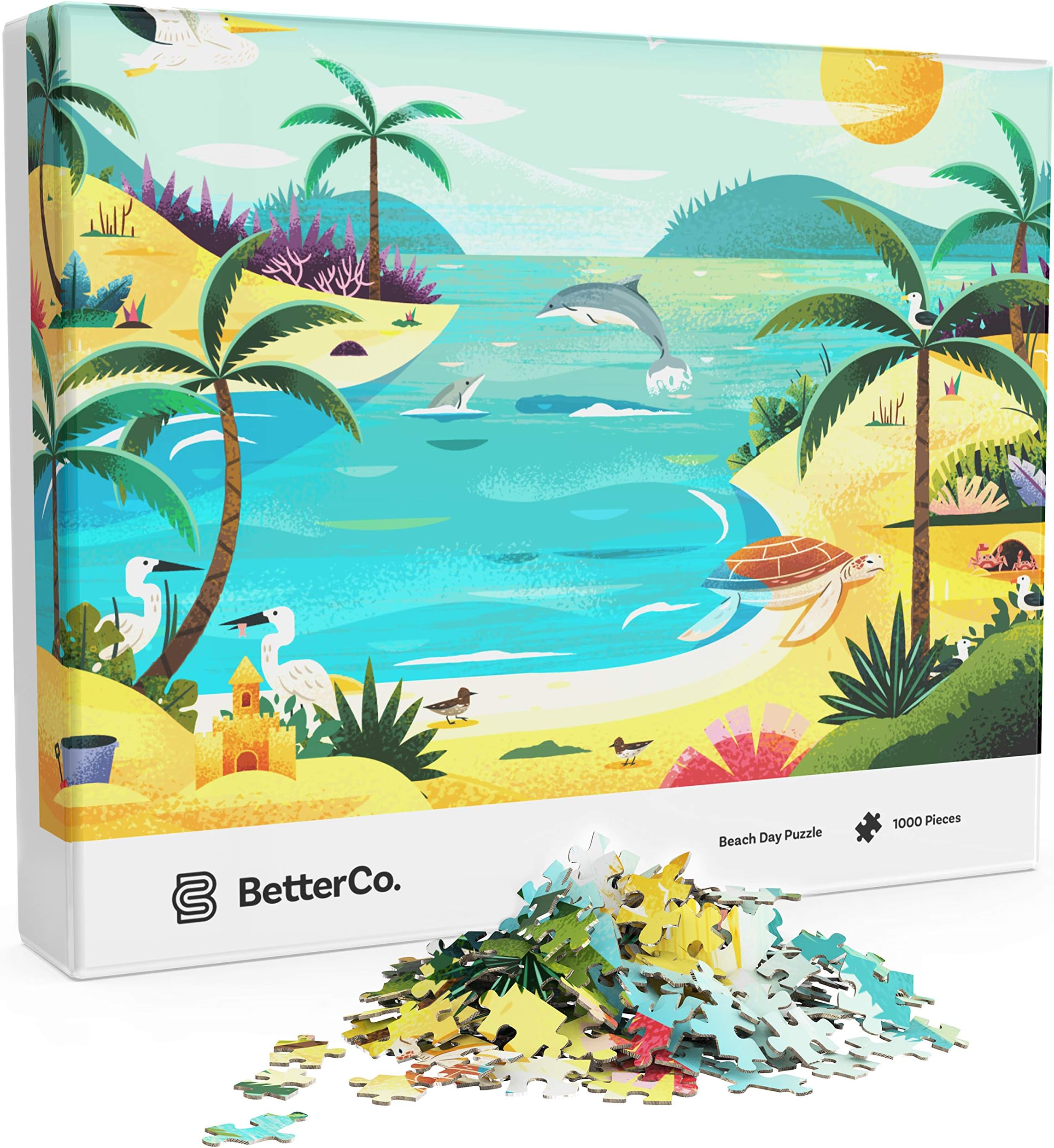 BetterCo.Beach Day Puzzle 1000 Pieces - Difficult Jigsaw Puzzles 1000 Pieces - Challenge Yourself with 1000 Piece Puzzles for Adults, Teens, and Kids
