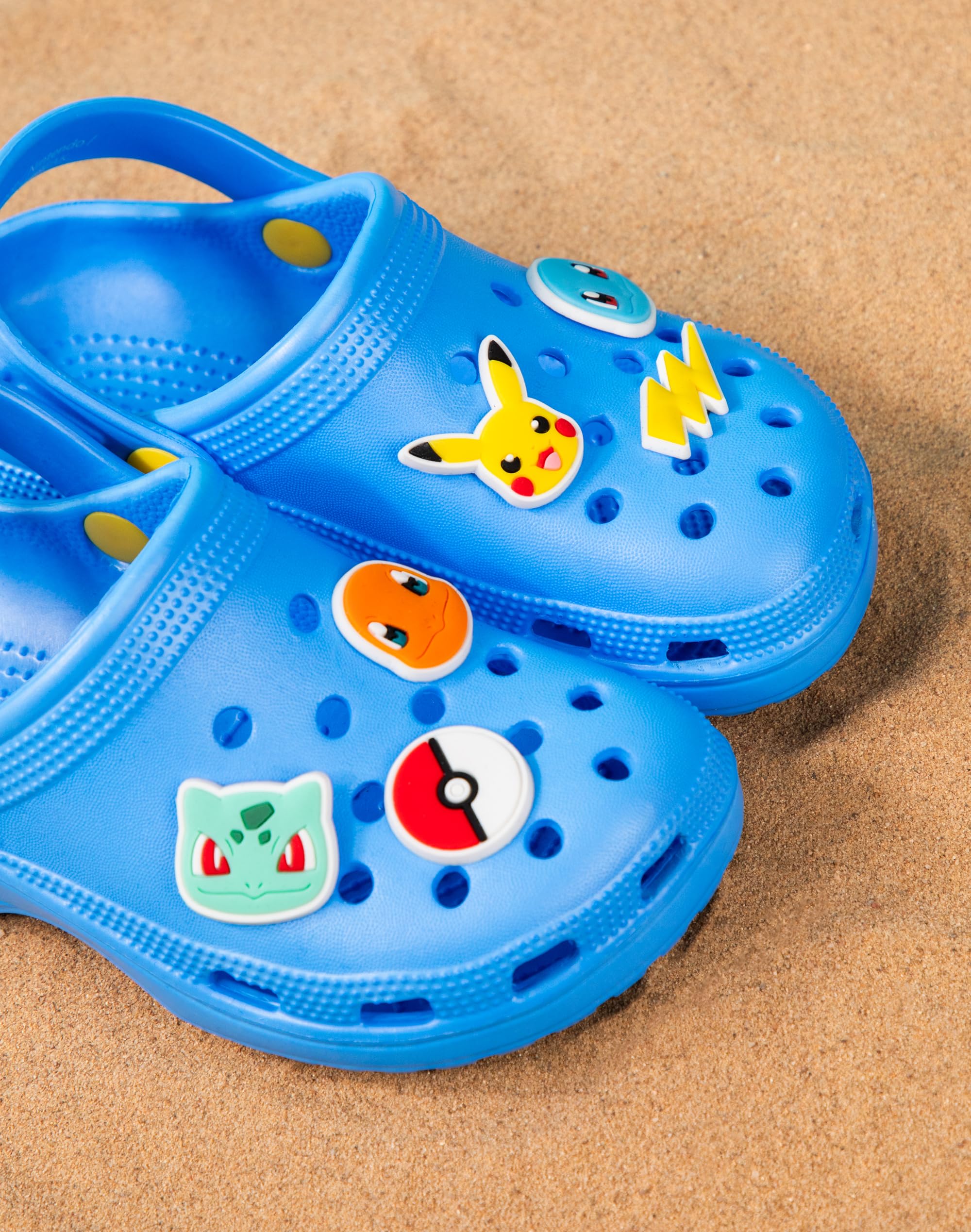 Pokémon Zuecos para Niño Calzado Infantil sin Cordones Azul Pikachu Charmander Squirtle Sandalias Chancla Correa Ajustable