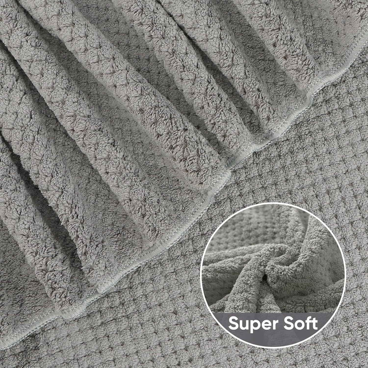 HOMEXCEL 6 Pack Bath Towel Set, (24 x 48 Inches) Microfiber Ultra Soft Highly Absorbent Bath Towels, Lightweight and Quick Drying Towels for Hotel, Bathroom, Spa and Beauty Parlor, Multicolor - Image 2