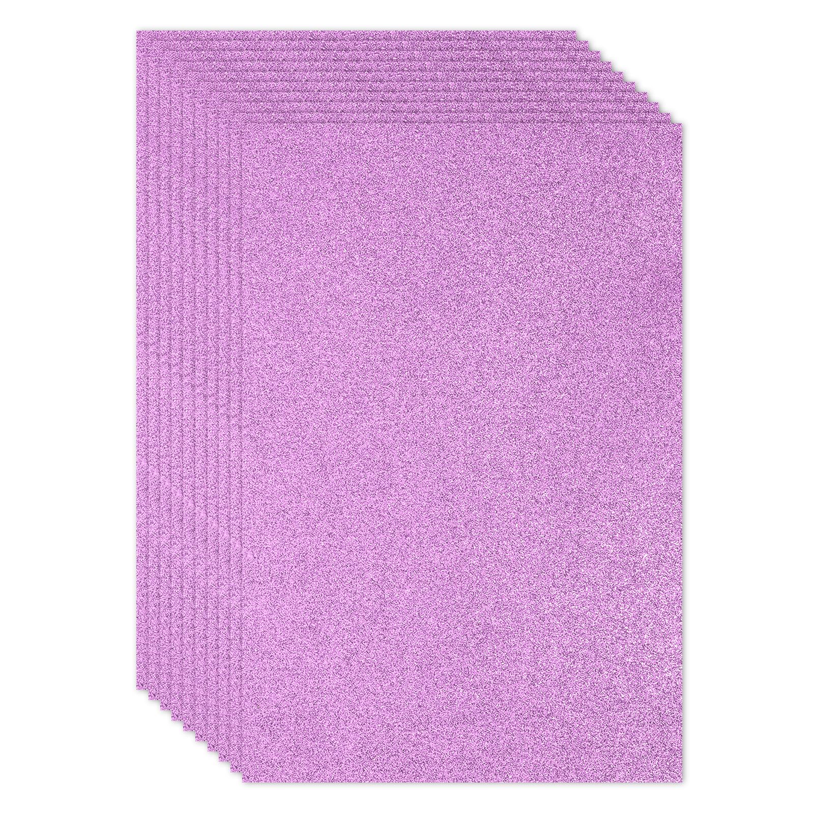 PATIKIL 10 Sheets 2mm Glitter Foam Sheet, 16" x 12" Lavender Sparkle EVA Paper, 16x12"