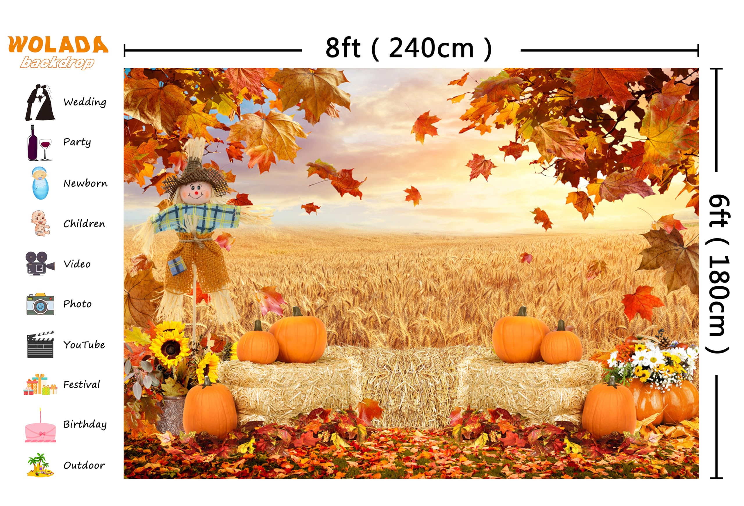WOLADA Fotohintergrund 'Congrats Grade' – 2,8x1,5 M, Vinyl, Für Abschlussfotos & Partys