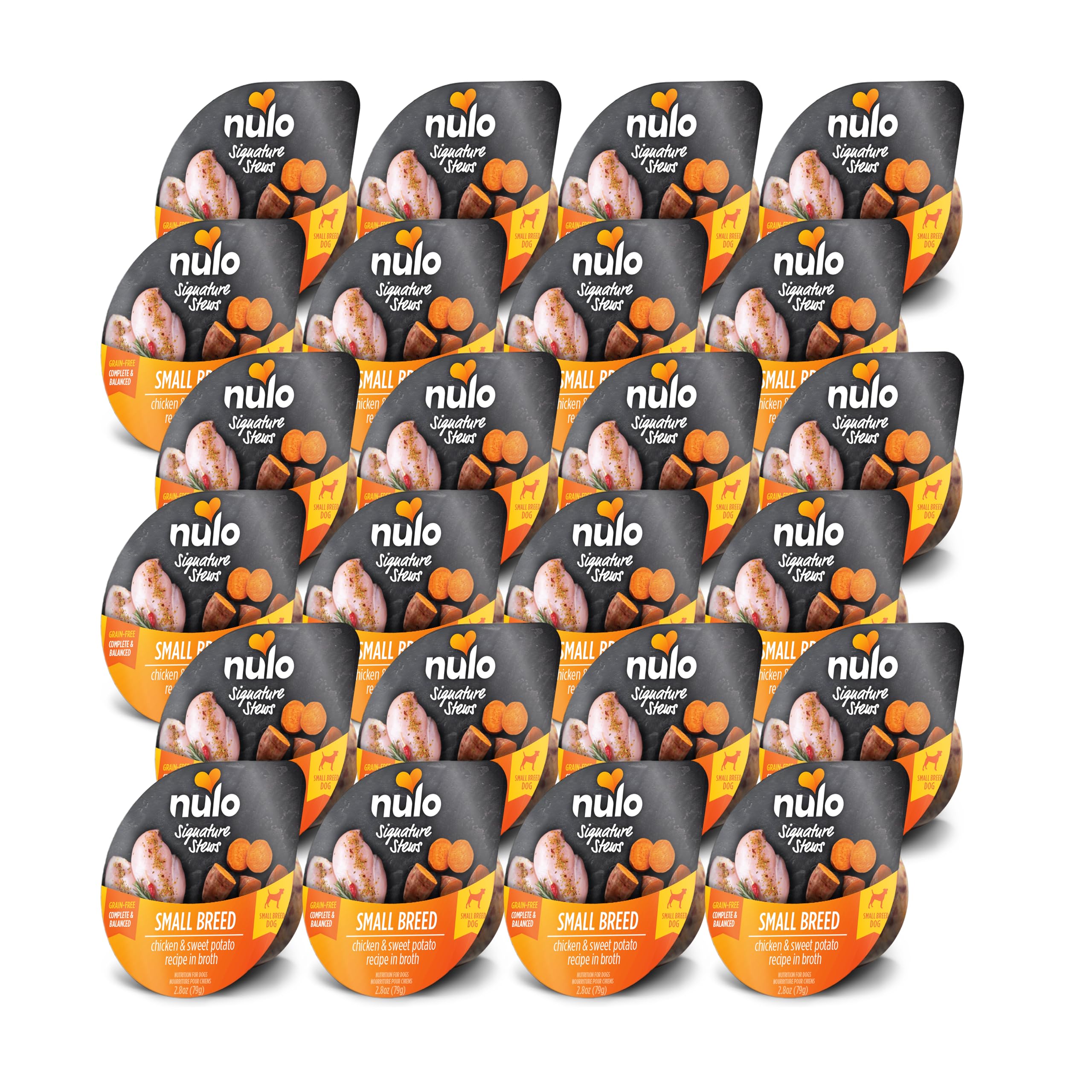 Nulo Small Breed Dog Signature Stew Chicken & Sweet Potato in Broth, 24 x 2.8 oz Cup