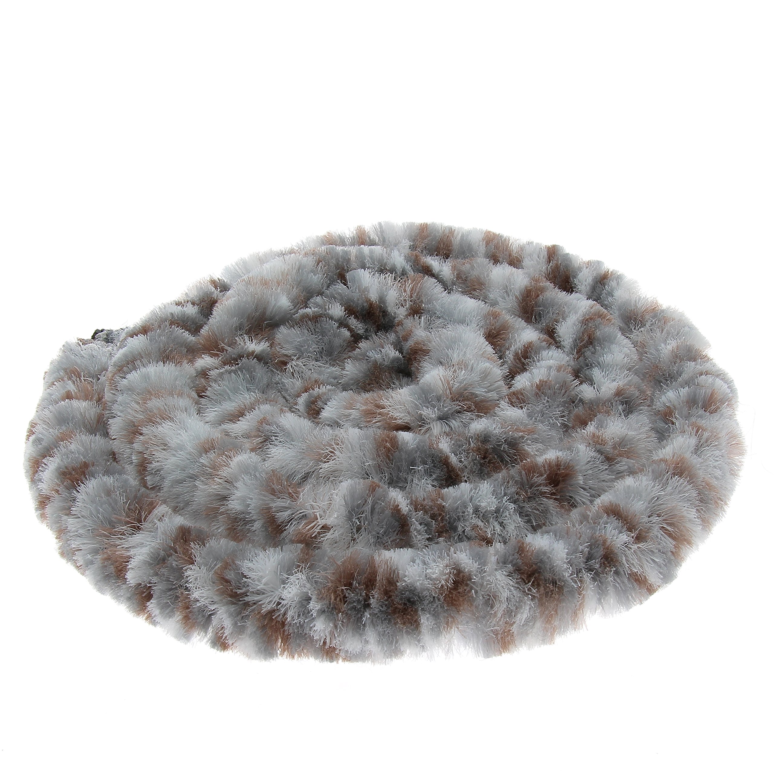 Rideaux de porte chenille : Tricolore Marron / Blanc / Gris 56 x 185 cm