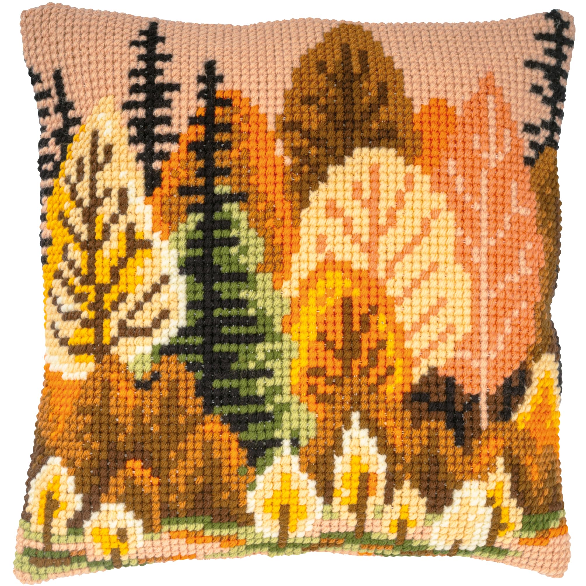 Vervaco stamped cross stitch kit cushion ""Autums forest"", 40x40cm, DIY