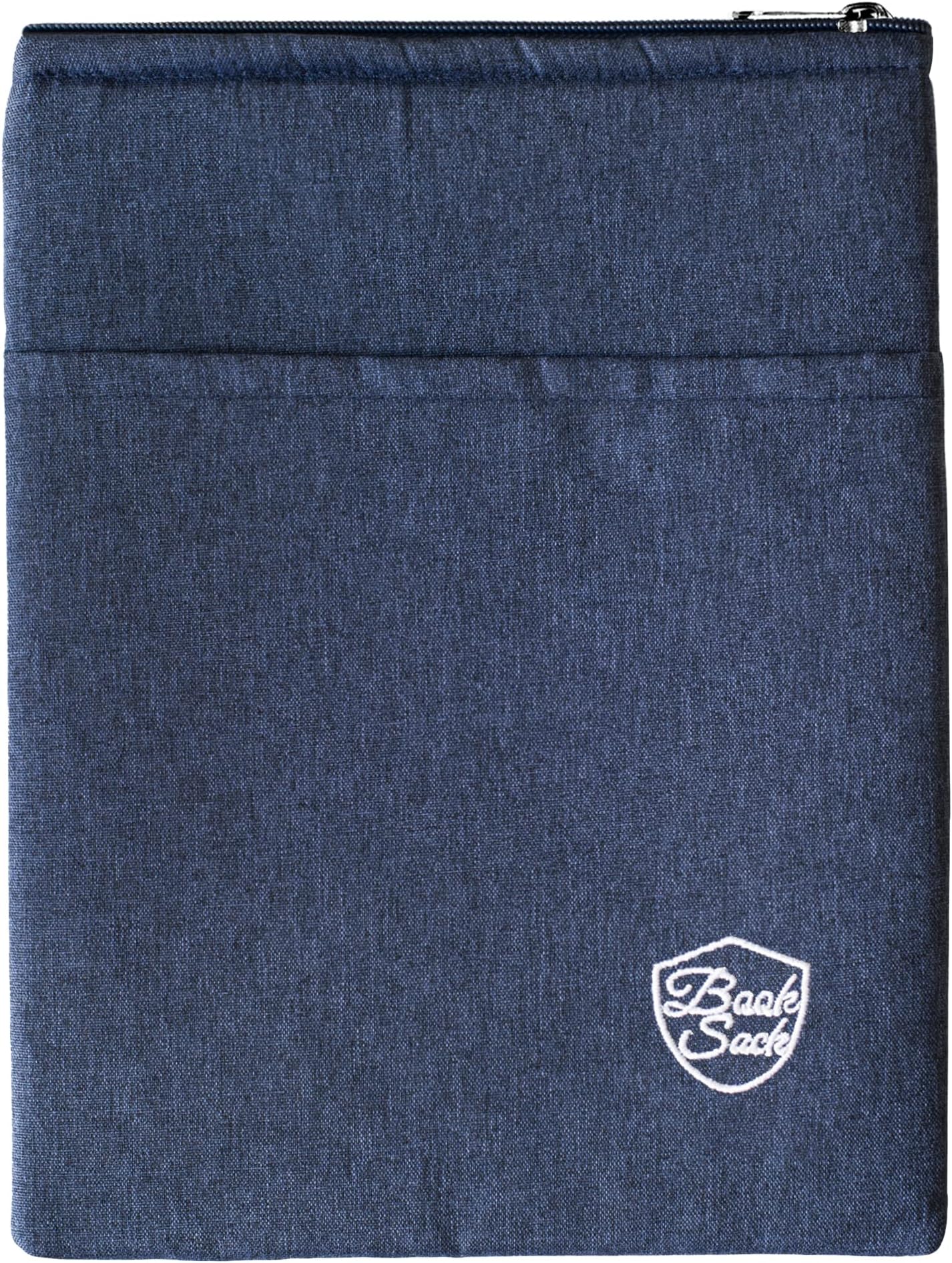 Book Sack Book Sleeve with Zipper Book Protector. Paperback/Hardcover Book