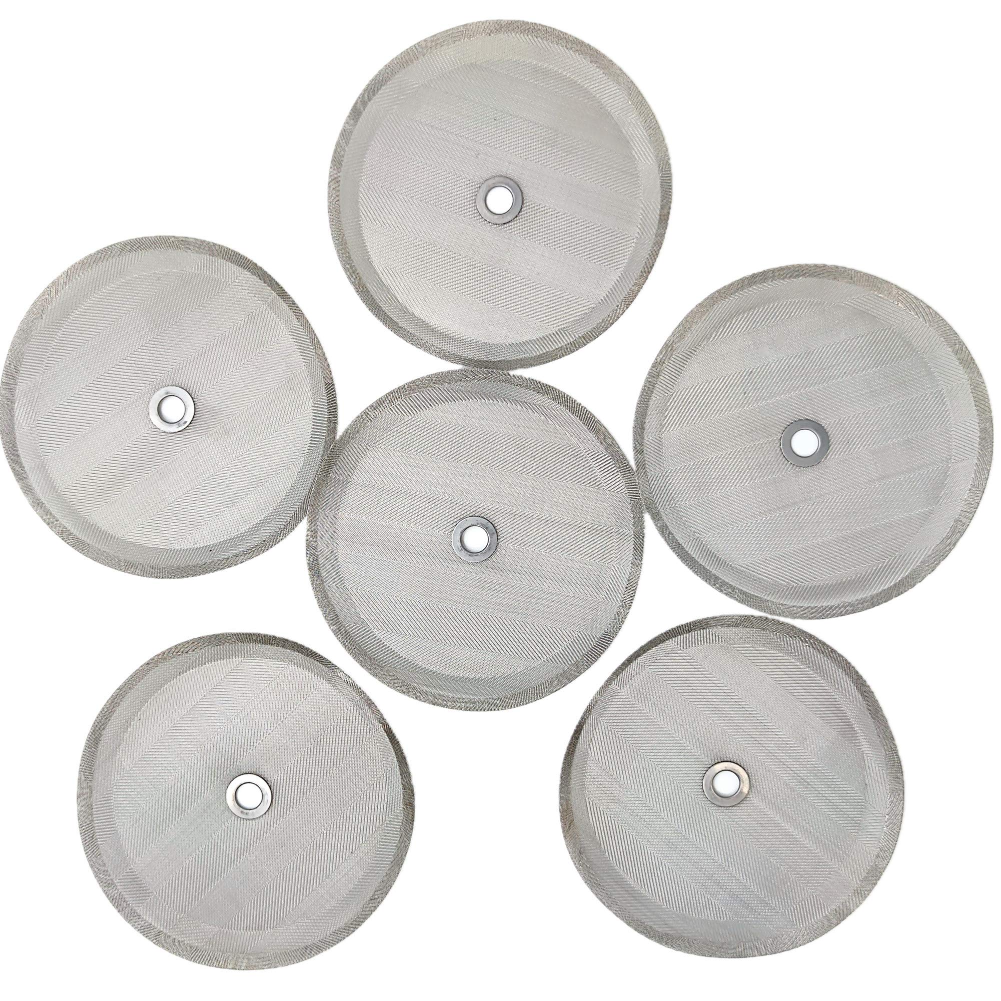 Ruilida6pcs french press filter screen,Universal 1000 ml, 34 Oz, 8 Cup French Press Coffee Makers and Tea Machines 4 Inch Stainless Steel French Press Replacement coffee filter mesh