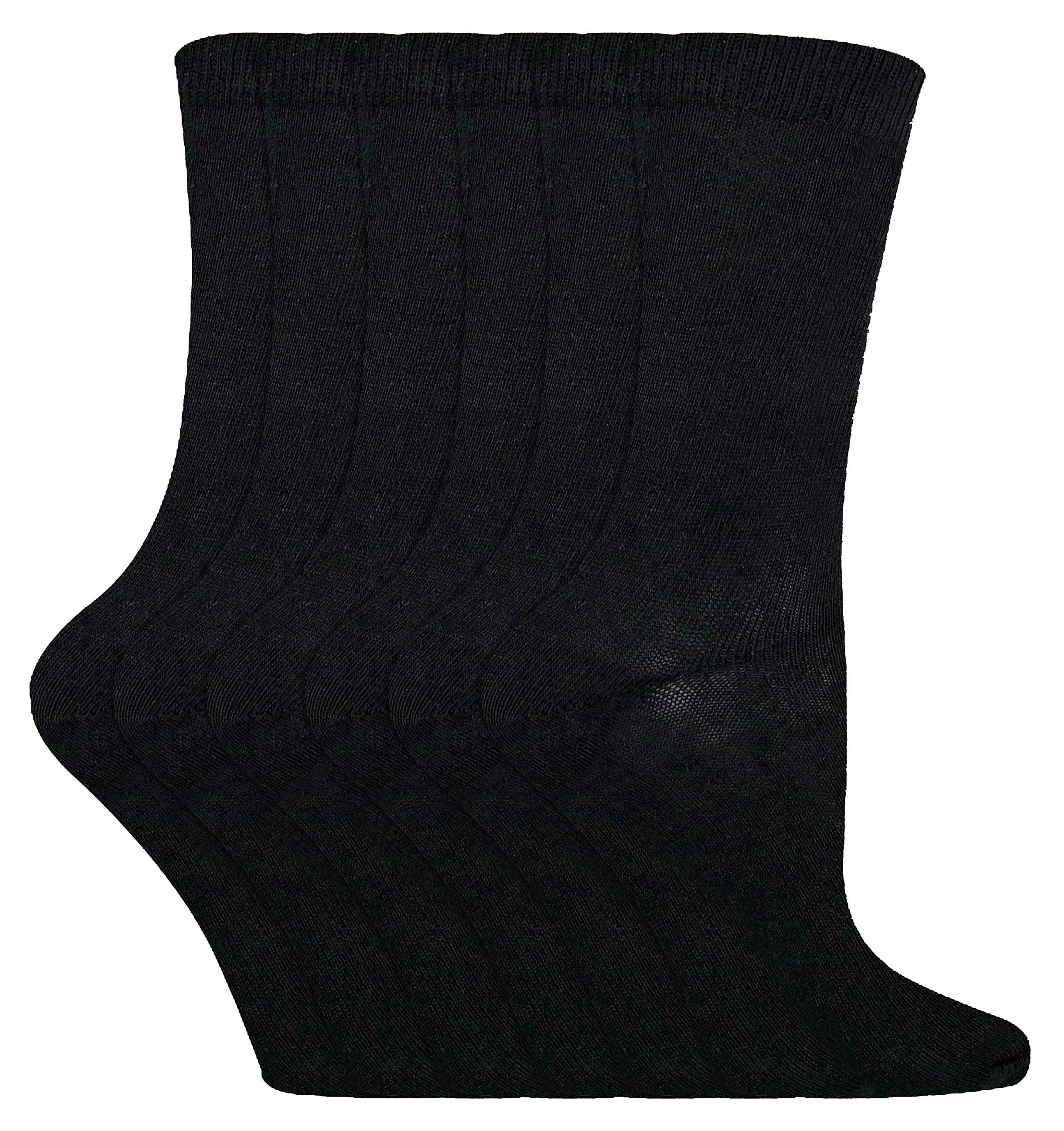 Sock Snob - 6 Pairs Kids Boys Girls Plain Solid Colour Cotton Dress Socks