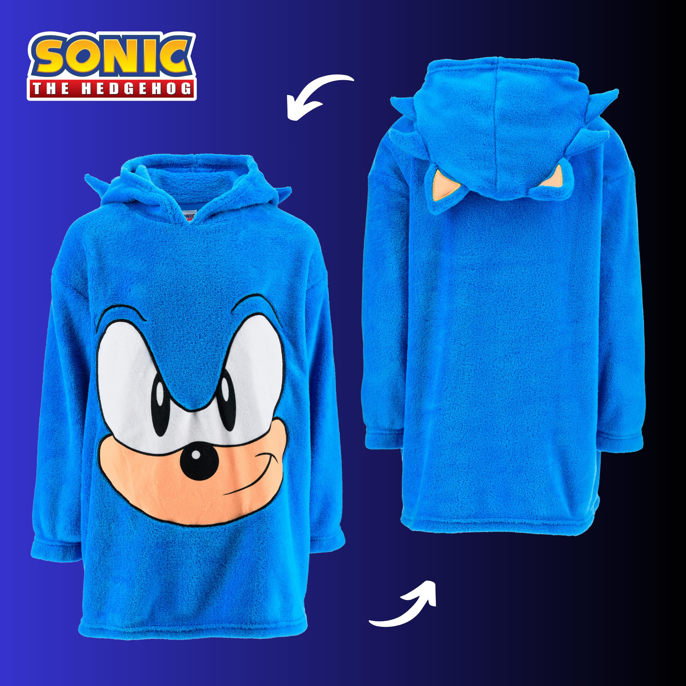 Sonic The Hedgehog Sudadera Manta con Capucha Diseño 3D Tallas 3-8 Años