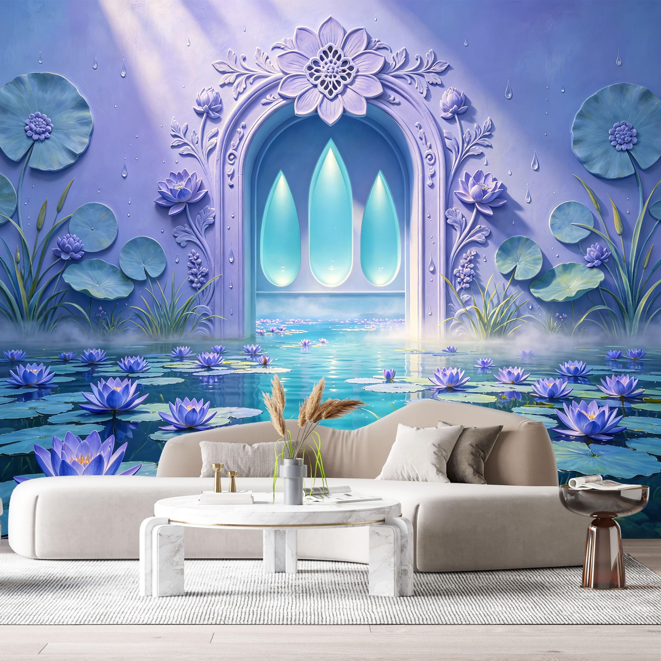 Custom Size Wall Murals Coastal Ocean Wave Sunset Beach 3D Trompe L'Oeil SelfAdhesiveWall Fabric Removable Wallpaper Wall Decor for Living Room Bedroom Bathroom