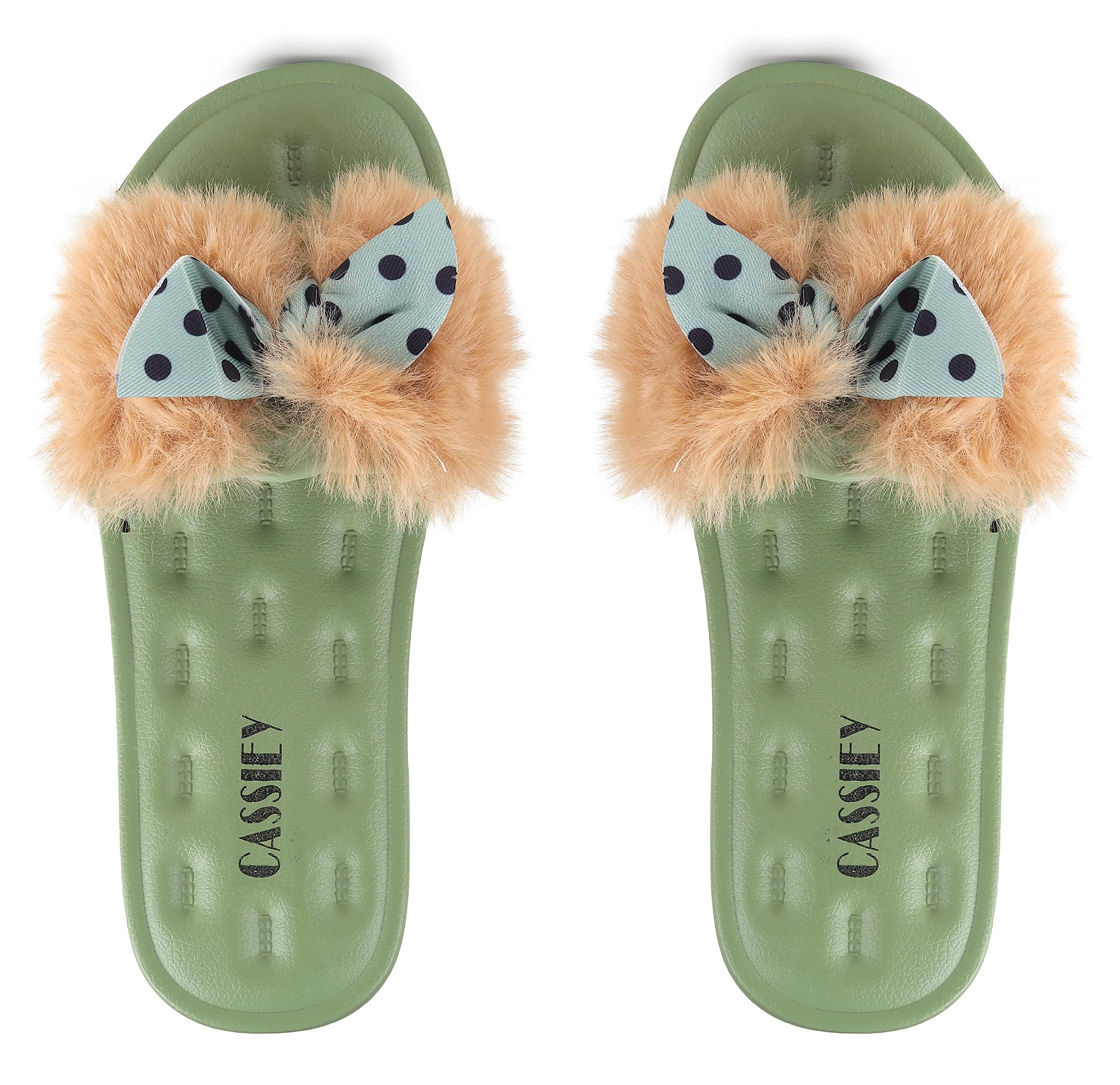 CASSIEY Fashionable Flip Flop, Comfortable Stylish Printed Fur Design Slip-on Flat Sandal For Womens and Girls (Green, 41) (B0BWS7ZJ7W) Amazon Price History, Amazon Price Tracker