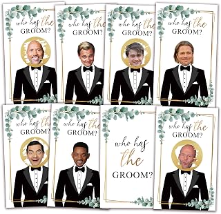 Bridal Shower Scratch Off Game Cards, Who Has The Groom, 41Pcs Watercolor Greenery Wedding Shower Scratch Off Games, 3.5"x 2.1" Bachelorette Party Favor Decor, Engagement Party Ideas Activities-A07