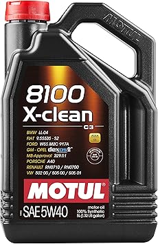 Motul 8100 X-clean 5W-40 Full Synthetic Motor Oil | Engineered to Help Protect Emissions Systems, Clean Engine Performance | Long Drain Capable, Improved Engine Responsiveness | 5L