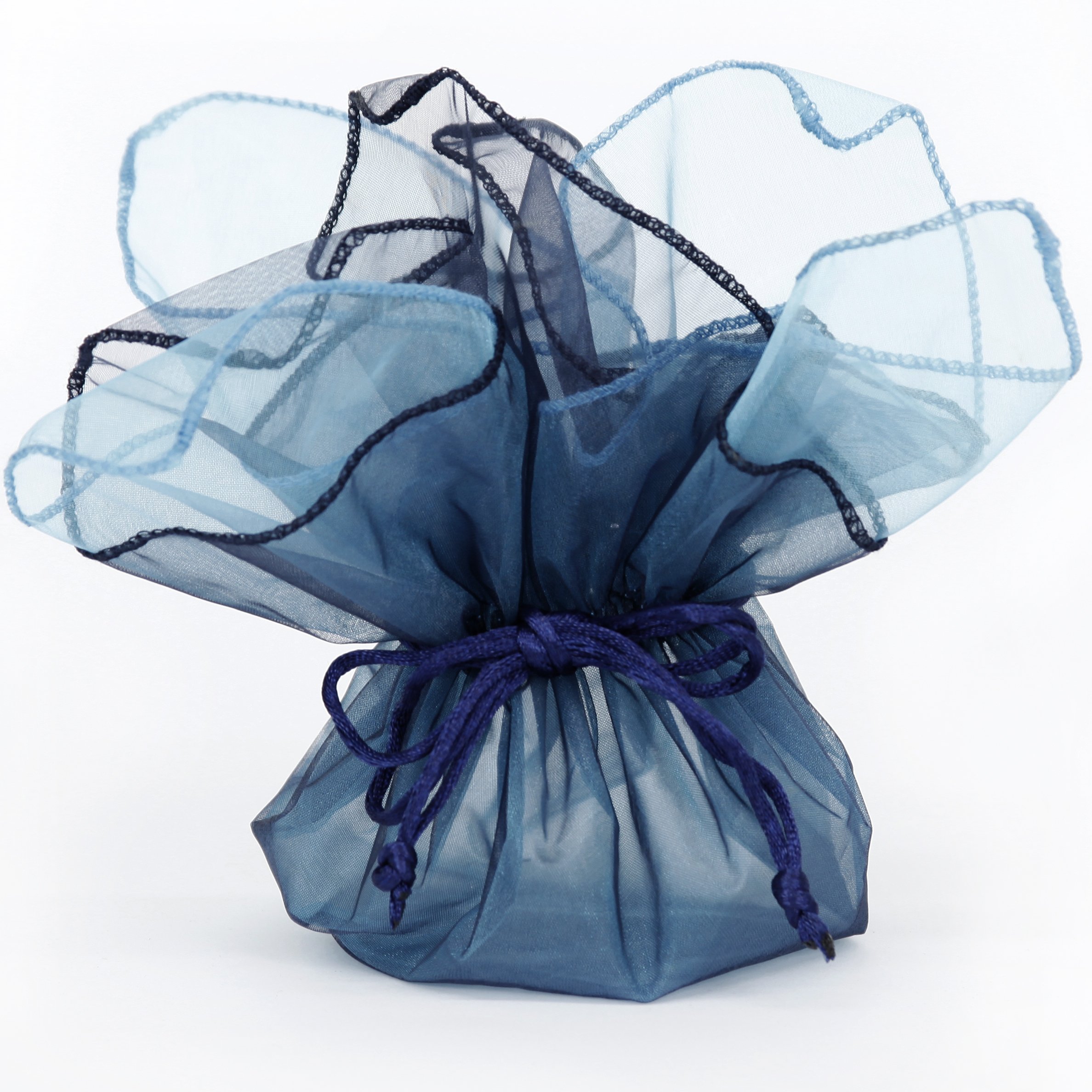 30 Designer Organza Fabric Gift Bags Pouches Party Favor Packaging Blue Aqua
