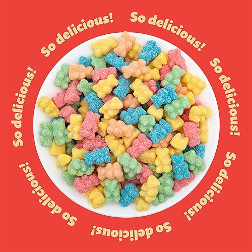 Miniatura 4 de Caramelos de gomitas de neón agrios  Bolsa de 2 libras  Sabores de frutas surtidos