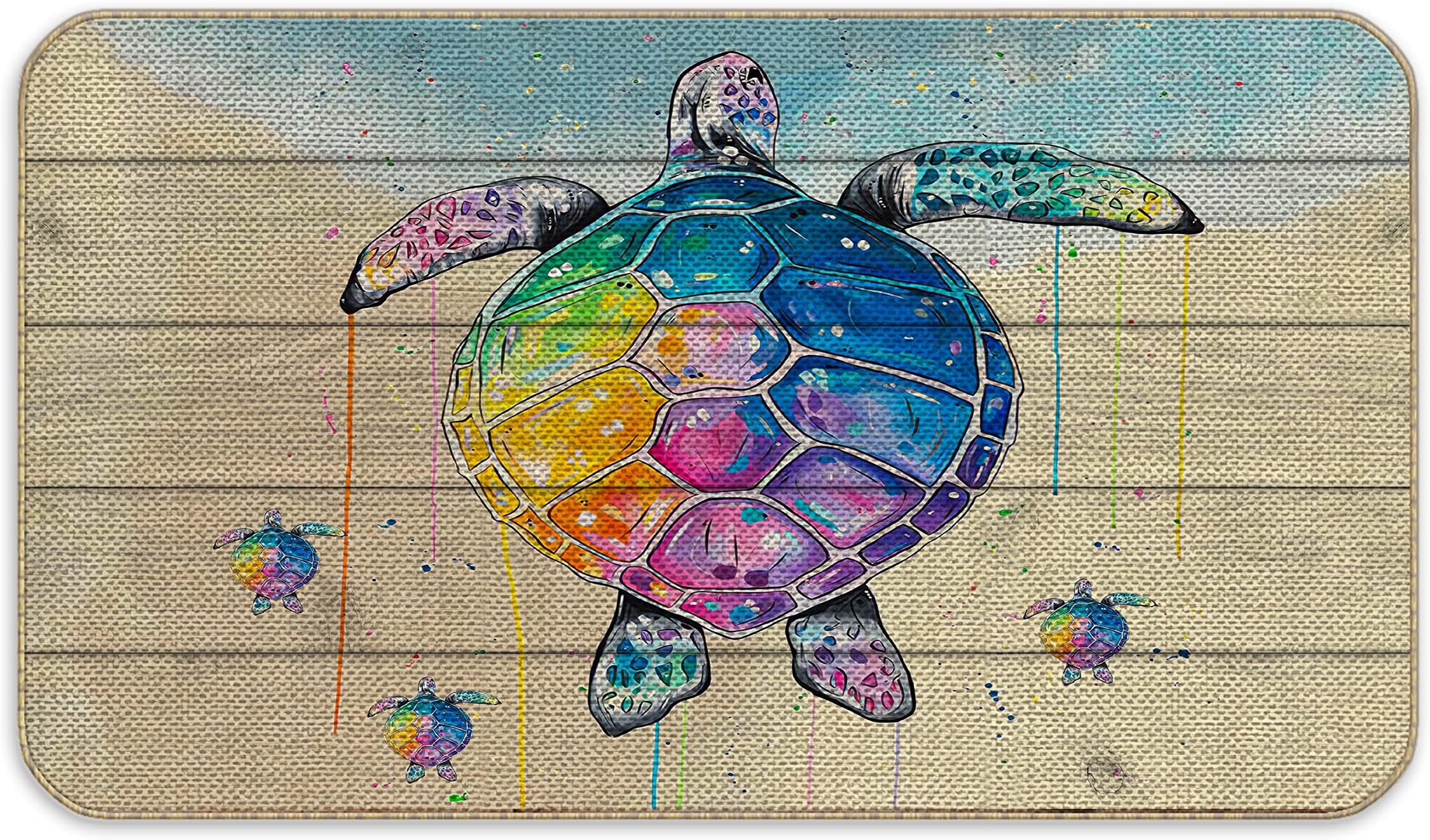 Amazon.com: Summer Sea Turtle Themed Doormat for Lake House Porch Front ...