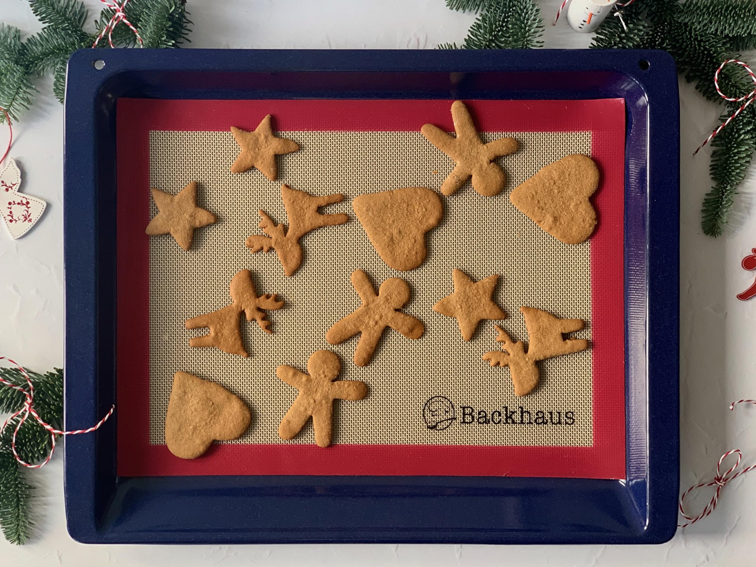 Backhaus FelxBakeTapis de Cuisson Anti-Adhérent en Silicone et Fibre de Verre [Lot de 2], Feuille de Cuisson et Pâtisserie de Standard Restauration