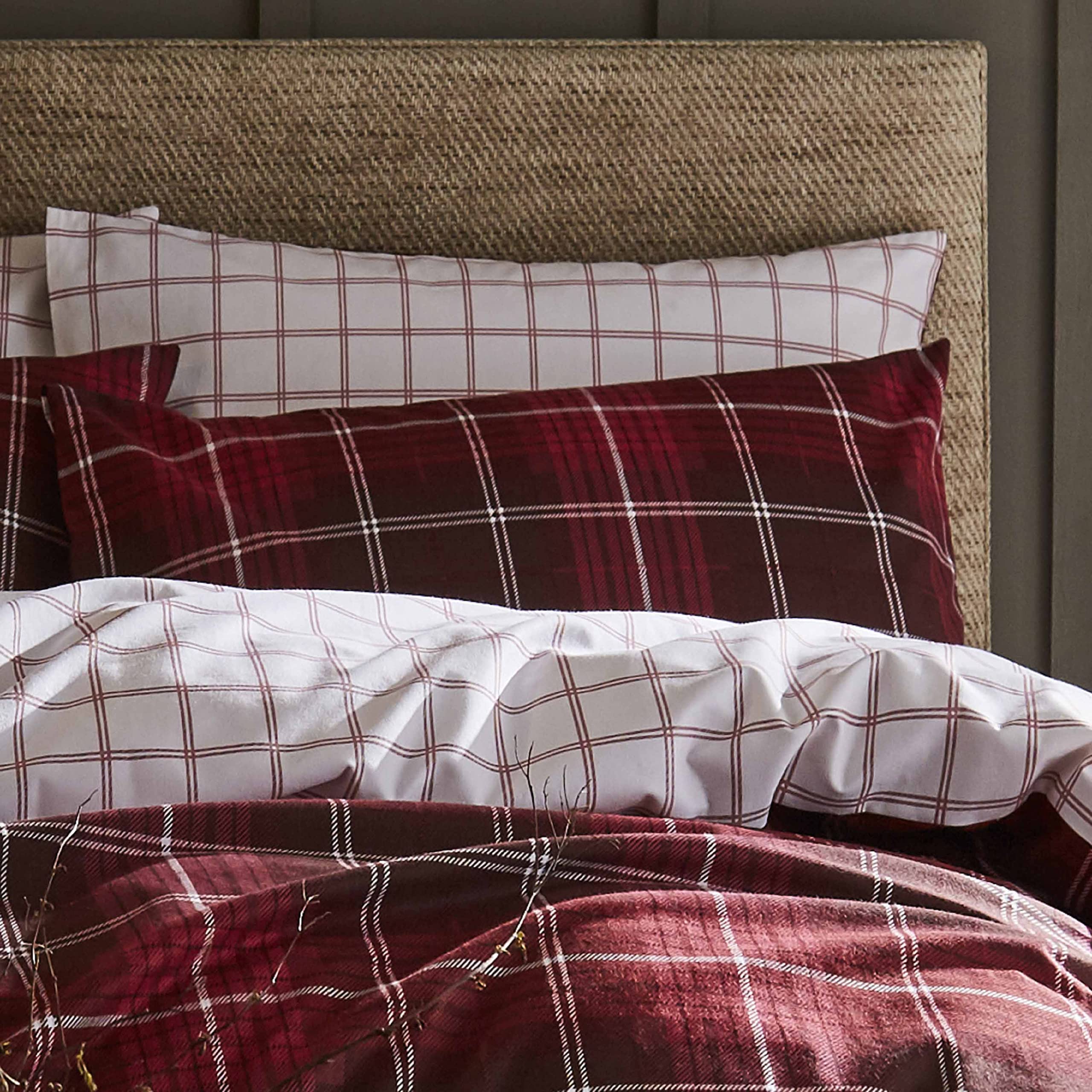 Catherine Lanfield Tartan Check J Duvet Cover Bed 180 cm, Blue, 260x240 - Image 3
