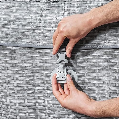 Miniatura 9 de Coleman SaluSpa Sicily AirJet - Bañera de hidromasaje con 180 chorros relajantes con juego de 6 asientos antideslizantes para piscina y spa con