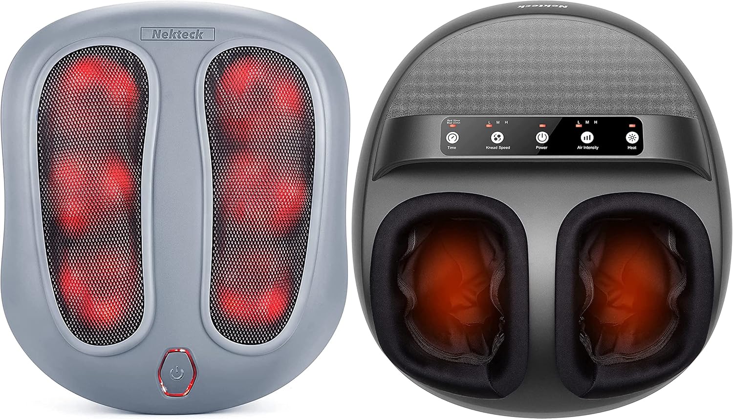 Nekteck Foot Massager with Heat and FM04 Foot Massager Machine with Heat Bundle